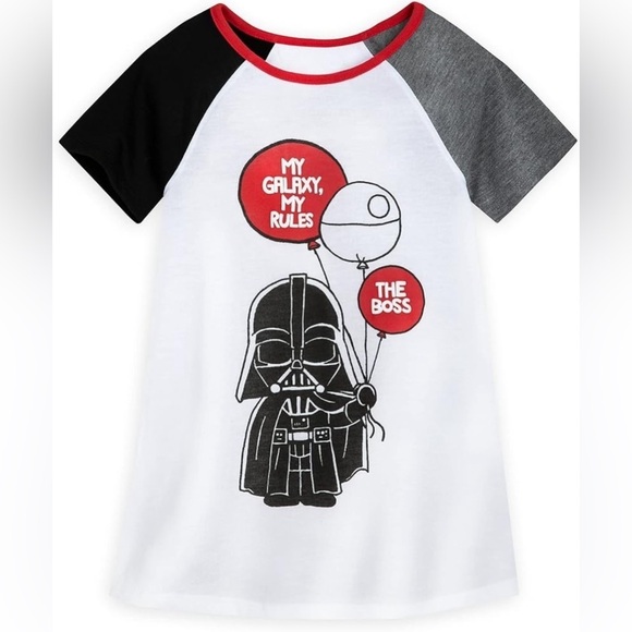 Girls Star Wars Darth Vader Nightgown/Night Shirt My color block Disney Store - Picture 1 of 6